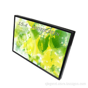 15.4-inch Widescreen Resistive Touch LCD Monitor, Metal Housing with VGA/HDMI Input